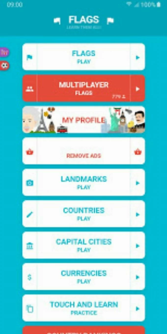 Infinite cash or gold hack for Flags and Capitals of the World Quiz